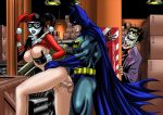  batman batman_(series) big_breasts harley_quinn justice_hentai_bonus nude_female the_joker vaginal 