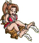   bondage brown_hair feather gif king_of_fighters tickle  
