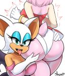  2_girls amy_rose ass ass_grab bmayyneart bubble_butt huge_ass nipples rouge_the_bat sega sexy sexy_body sonic_the_hedgehog_(series) tagme tongue_out wedgie wide_hips 