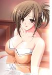 00s 10s akizuki_sara atelier_kaguya big_breasts breasts choco_chip cleavage game_cg happy highres katei_kyoushi_no_oneesan kateikyoushi_no_onee-san smile