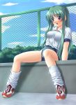 aqua_hair artist_request blue_eyes breasts character_request copyright_request spread_legs