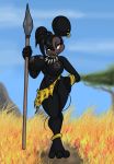 breasts cloth furry loincloth lordstevie minnie_mouse mouse nipples nude piercing polearm pussy rodent savanna spear tribal weapon