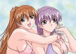  2_girls alluring ayane ayane_(doa) bikini dead_or_alive kasumi_(doa) kunoichi rudoni sisters 