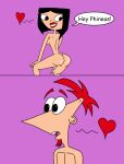 1boy 1girl aged_up ass disney heart isabella_garcia-shapiro matiriani28 nipples nude phineas_and_ferb phineas_flynn pussy sexy