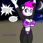  arm_up big_breasts breasts furry nitro_(artist) panda sushi 