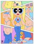 ass bigtyme blonde_hair blue_eyes breasts bubbles_(ppg) cartoon_network erect_nipples hairless_pussy nipples powerpuff_girls pussy twintails uncensored