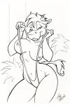  female furry sling_bikini solo tail 