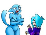  angry big_breasts breasts cat feline female human male nicole_watterson nude pussy tail the_amazing_world_of_gumball 