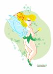 1girl ass blonde_hair blue_eyes blush female_only panties peter_pan tinker_bell w.means worthy_means