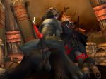  2boys anal anthro bakaras canine canine_penis cum drooling furry horsecock huge_balls huge_penis large_testicles reverse_cowgirl_position size_difference tauren tight_fit warcraft worgen world_of_warcraft yaoi 
