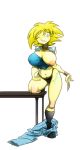 big_breasts breasts darnact maggie_simpson smile solo tattoo the_simpsons white_background