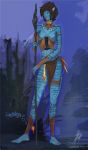  avatar blue_skin breasts female james_cameron&#039;s_avatar looking_at_viewer na&#039;vi nipples tail vagabonda_(artist) 