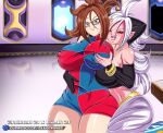 1girl 2_girls android android_21 android_21_(evil) android_21_(good) android_21_(human) arabian_clothes ass belly_dancer big_ass big_breasts big_thighs blue_eyes bluegraves blush breast_press breast_squeeze breast_squish breasts brown_hair casual censored clonecest clones curly_hair curvaceous curvy curvy_figure demon demon_girl dragon_ball dragon_ball_fighterz dragon_ball_super dragon_ball_xenoverse dragon_ball_z dress dress_shirt evil_smile female_only fight food glasses gloves gold_jewelry good_girl grope groping groping_breasts groping_from_behind holding_breast hourglass_figure huge_breasts hugging human incest legs lips lipstick long_hair looking_at_viewer majin majin_android_21 megane milf miniskirt open_mouth panties pink_skin pointy_ears purple_eyes revealing_clothes revealing_clothing seductive seductive_look seductive_smile self_fondle selfcest sexually_suggestive sharp_teeth shounen_jump silver_hair skirt skirt_lift sleeves smile spiky_hair stockings symmetrical_docking tail thick thick_thighs thighs tongue tongue_out vomi_(dragon_ball) white_hair wide_hips wife xenoverse yuri