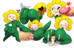 anonymous ass big_ass bottom_flowey cum_in_anus cum_in_ass disembodied_penis faceless_male flowey_the_flower green_body penis penis_on_face plant size_difference spoken_heart uke_flowey undertale unseen_male_face veiny_penis white_background yaoi