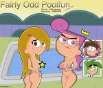  ass breast_grab breasts cosmo erect_nipples fairly_odd_poolfun fairycosmo_(artist) huge_breasts the_fairly_oddparents timmy_turner wanda 