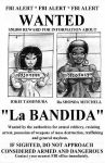  asian covering_breasts dark-skinned_female la_bandida monochrome poster_(object) wanted_poster 
