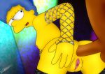  anal_penetration bent_over blue_hair interracial marge_simpson sideboob the_simpsons xibe xibe_(artist) yellow_skin 