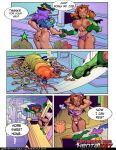 big_breasts comic hentaikey lilly_heroine original penis_monster shower superheroine torn_clothes wagner