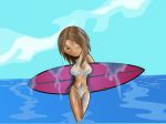 bikini bonnie_rockwaller disney kim_possible side-tie_bikini surfboard yumibow