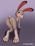  1girl anthro anus ass breasts disney furry judy_hopps nude pussy rabbit shadow2007x zootopia 