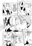 comic dialogue girl_on_top kissing maid maid_&amp;_master_&amp;_#2-chan monochrome