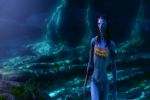  1_alien 1_female 1_girl alien avatar avatar_(movie) bioluminescence black_hair breasts female female_alien female_na&#039;vi forest front_view glowing hair james_cameron&#039;s_avatar long_hair na&#039;vi navel night small_breasts solo standing walking yellow_eyes 