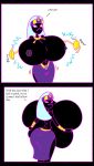  black_skin breast_expansion comic duck_dodgers nipples queen_tyr&#039;ahnee 