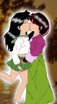  inuyasha kagome_higurashi kissing sango yuri 