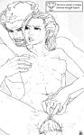  1boy 1girl breasts elena_fisher female female_human from_behind_position hair hentai hetero male male_human monochrome nathan_drake nude sex sketch uncharted uncharted_2 vaginal_penetration video_games 