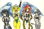  bottomless character_request charlotte_pincer furry gold_digger nagi-ok_(artist) nipples pussy red_hair spotty_fur wet wet_t-shirt wings 