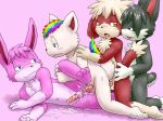anal cum cum_in_ass cum_while_penetrated furry love_train male male_only orgy shomunona termeneko yaoi young younger_male