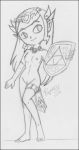  2006 hairless_pussy monochrome nipples nude pointed_ears poland_(artist) princess_zelda pussy shield sketch the_legend_of_zelda the_wind_waker 