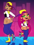 2_girls big_ass cartoon_network crossover dat_ass dc dc_comics earrings green_eyes hands_on_ass koriand&#039;r red_hair scobionicle99 square_crossover starfire tagme teen_titans teen_titans_go teen_titans_go_vs_teen_titans