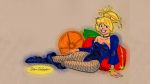 archie_comics betty_cooper black_canary black_canary_(cosplay) blonde_hair cleavage dan_decarlo_(artist) dc_comics fishnets justice_league looking_at_viewer