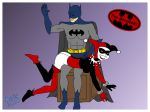 batman batman_(series) dc_comics harley_quinn over_the_knee pants_down reks smile spank spanked spanking