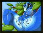 blue_nipples blue_pussy breasts clitoris female frog furry licking marc_leonhardt nude original poison_dart_frog pussy solo spread_legs spreading tongue