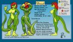  breasts doral female fgsfds furry gex model_sheet nipples open_mouth red_hair scalie solo standing 