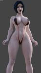  1girl 1girl 1girl 3d 3d_(artwork) abs big_breasts bikini dark_blue_hair dc_comics female_only fortnite lipstick looking_at_viewer one-piece_swimsuit pale_skin rachel_roth raven_(dc) sling_bikini swimsuit teen_titans thick_thighs white_body white_skin wide_hips wotm8h8 