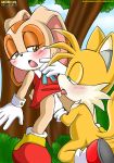 bbmbbf blush canine cream_the_rabbit cub female fox hetero lagomorph male male/female miles_&quot;tails&quot;_prower mobius_unleashed palcomix pussy pussylicking rabbit sega sonic_(series) sonic_the_hedgehog_(series) young