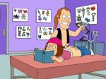  ass brown_hair family_guy glasses meg_griffin no_panties 