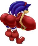  ass bent_over blue_hair boots bracelet bubble_butt furry genderswap gigantic_breasts gloves green_eyes hairband jewelry long_hair rule_63 sega solo sonic sonic_the_hedgehog 