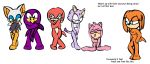  amy_rose blaze_the_cat embarrassed rouge_the_bat sega shade_the_echidna sonic text tikal_the_echidna wave_the_swallow 