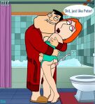  american_dad blushing crossover cumming_penis family_guy puffy_pussy red_anus stan_smith uso_(artist) 