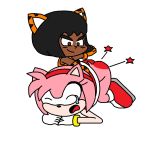  amy_rose animal_ears anthro ass bent_over black_hair boots bracelet brown_eyes brown_skin cat_ears closed_eyes crying eyelashes funny furry gloves hairband hedgehog jewelry kam-kam open_mouth pink_hair red_ass sad sega short_hair smile sonic_(series) spanking stars 