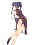 1girl all_fours black_panties black_underwear blue_eyes blue_hair china_dress chinese_clothes clothing dress elbow_gloves f-ism female_only footwear full_body gloves high_heels high_resolution long_hair murakami_suigun panties ponytail shoes tied_hair underwear