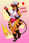  ampz anthro apron bbw big_breasts breasts cake chubby comfycushion cooking erect_nipples female furry hair huge_breasts long_hair messy nintendo nipple pokemon raichu red_hair solo thighs wide_hips 