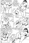 bbw breasts brown_wantholf canine_penis comic elephant fat female furry hetero karno knot male monochrome nude penis plump testicles two_tons_of_fun
