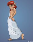 anju ass blue_eyes breasts erect_nipples hentai-girls_(artist) majora&#039;s_mask nintendo nipples red_hair short_hair sideboob small_breasts the_legend_of_zelda