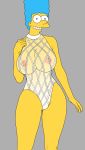  big_breasts blue_hair clothing marge_simpson nipples pbrown see_through the_simpsons 