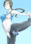  1girl breasts dildo nintendo nipples pussy wii wii_fit wii_fit_trainer 